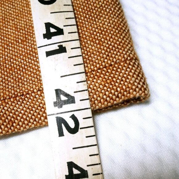 Doncaster Women's 12 Pants Linen Blend Gold High-Waisted Straight Leg Trousers - Picture 9 of 11